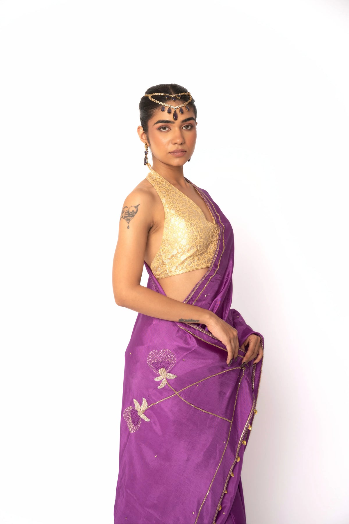 Grape Upada Silk Saree