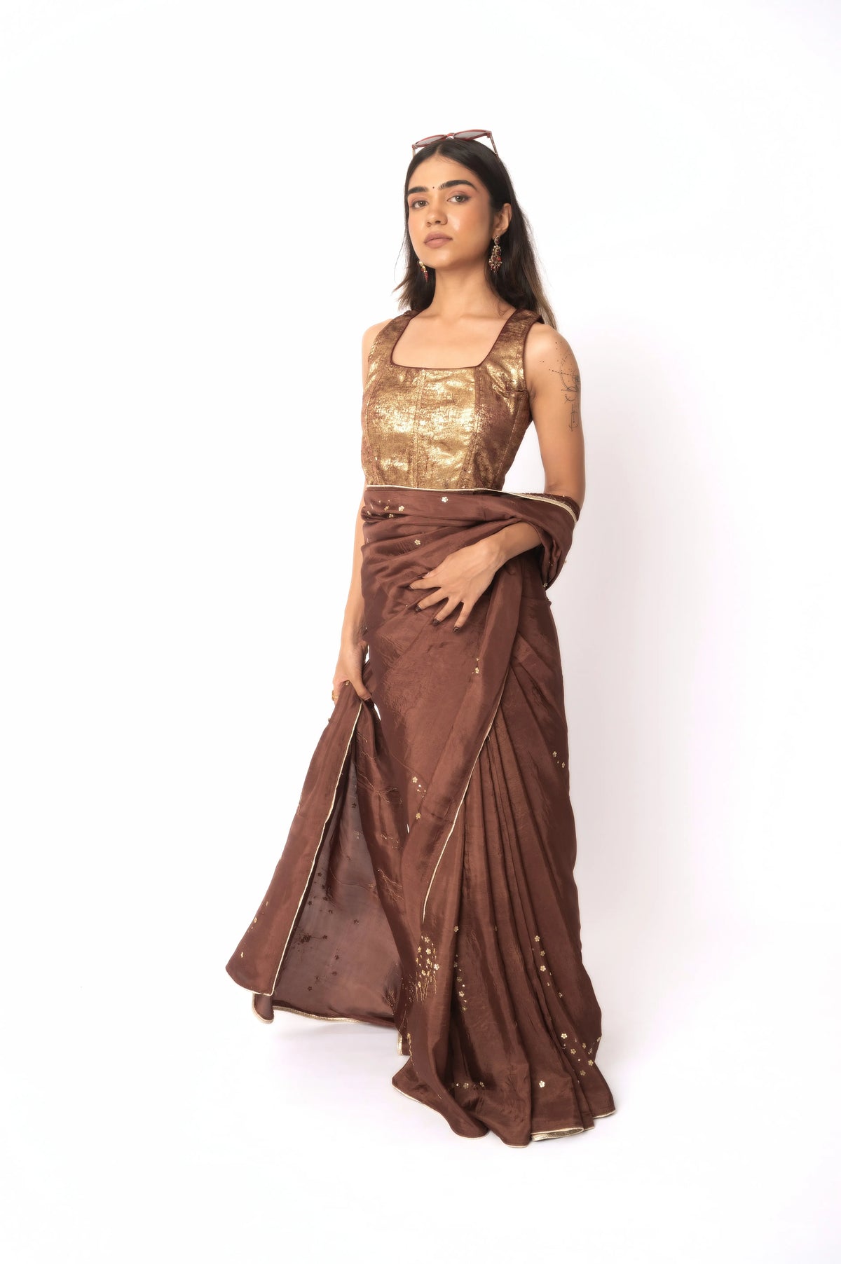 Toffee Upada Silk Saree