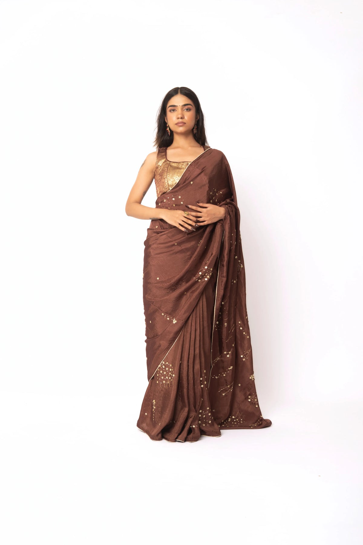 Toffee Upada Silk Saree