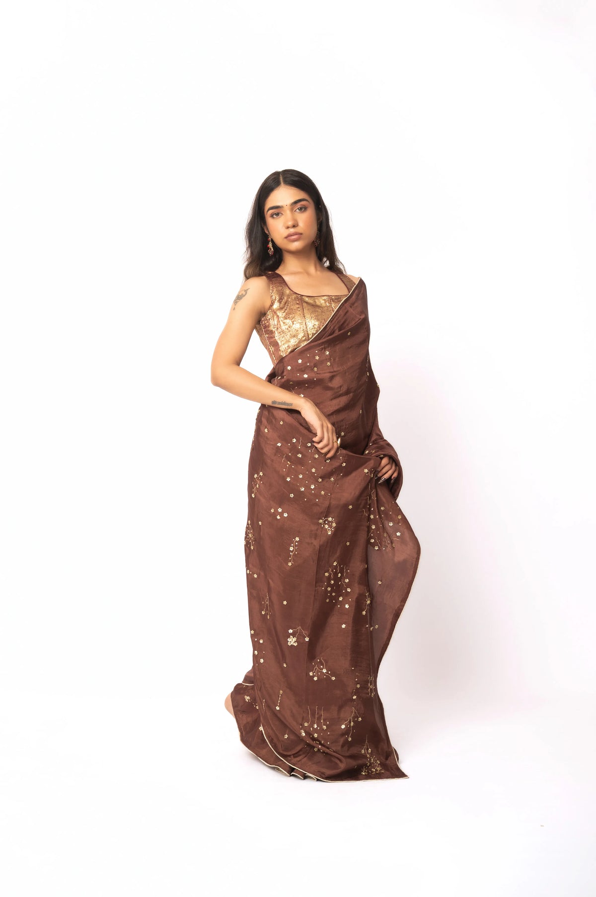 Toffee Upada Silk Saree