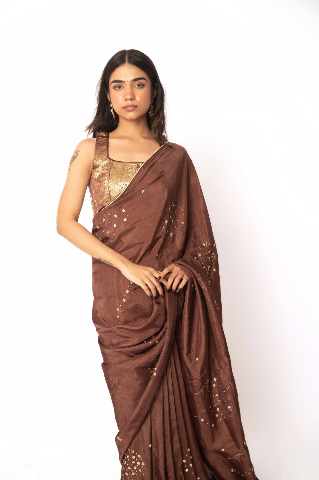 Toffee Upada Silk Saree