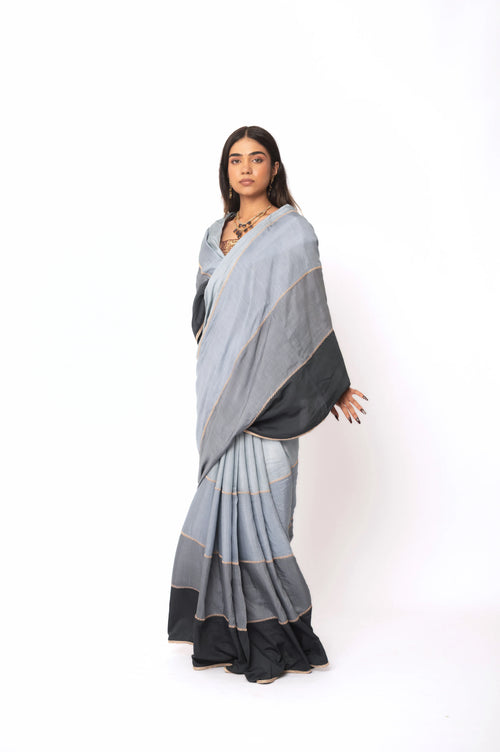 Ash Gobstopper Pure Muslin Saree