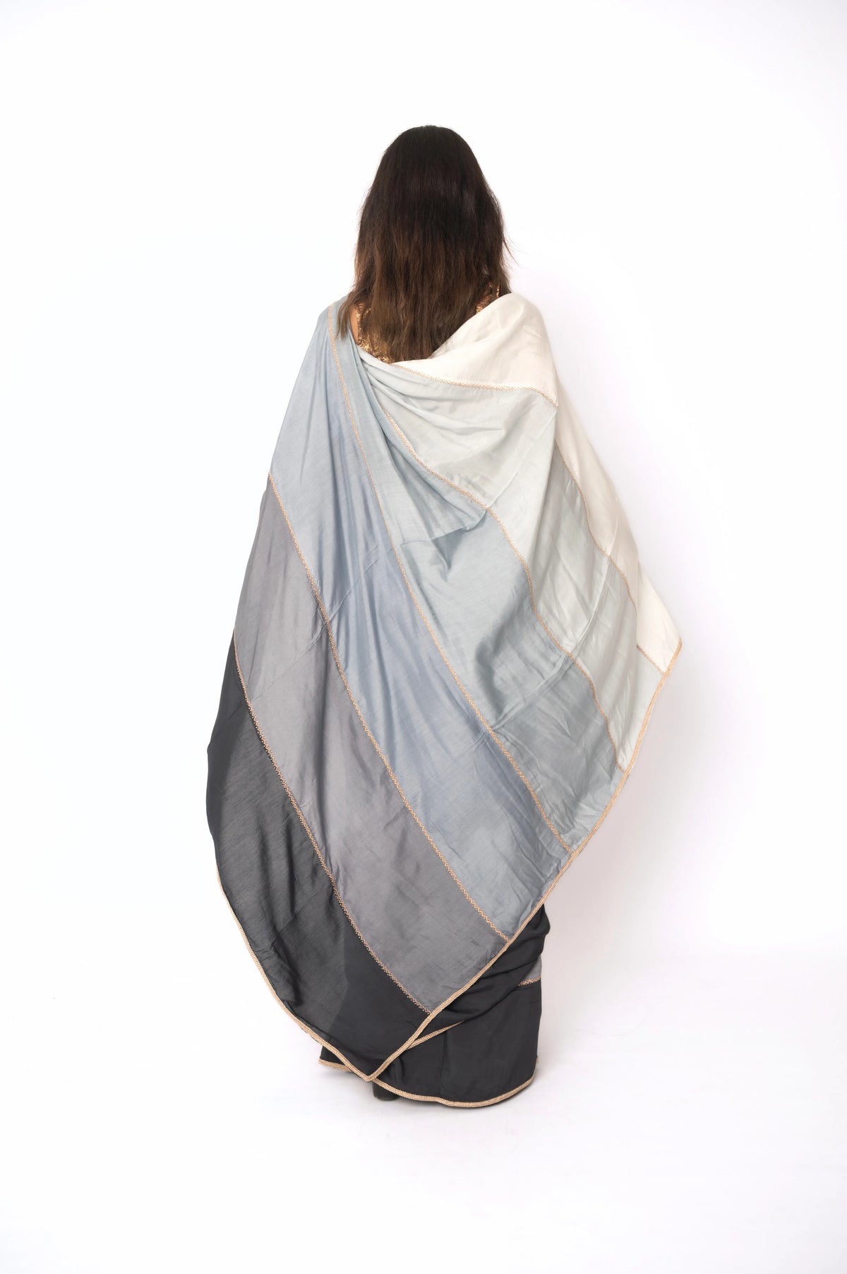 Ash Gobstopper Pure Muslin Saree