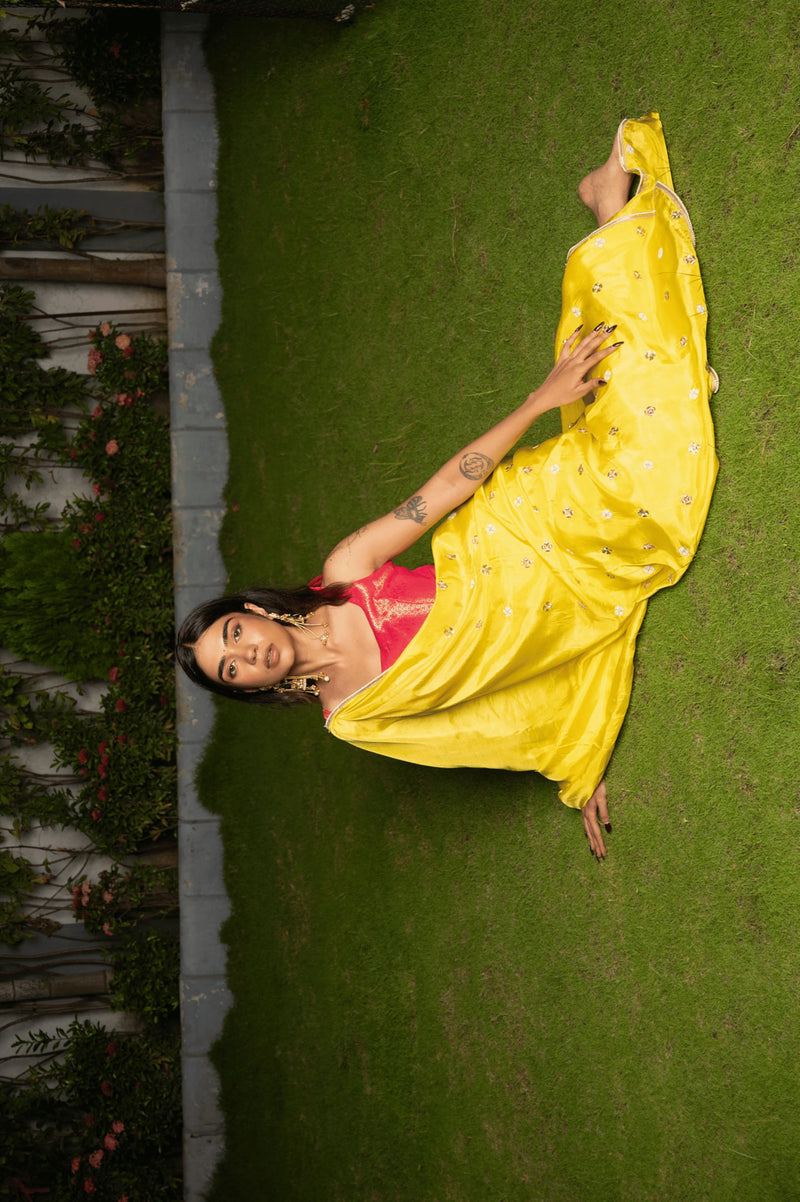 Lemonade Upada Silk Saree
